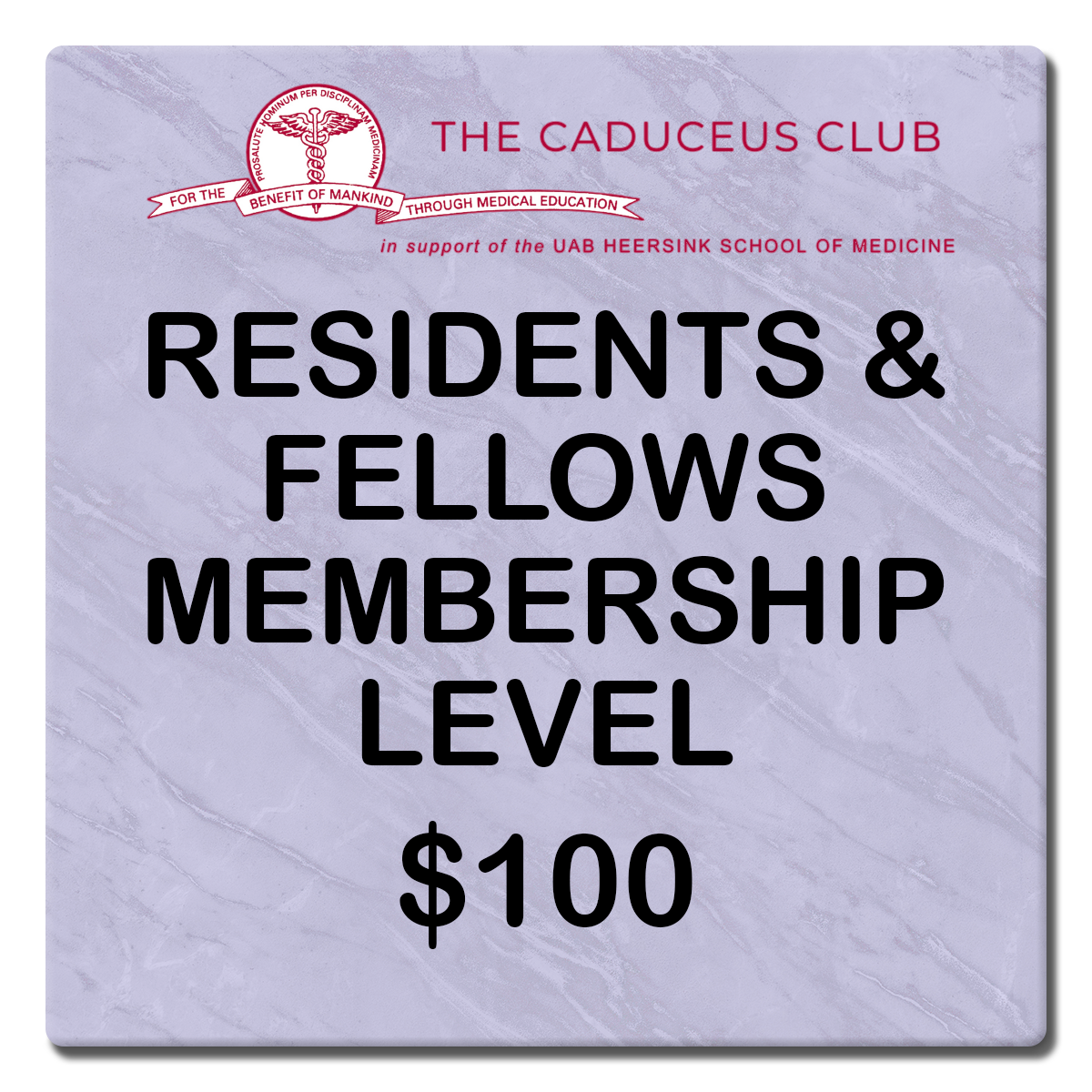 The Caduceus Club - Residents & Membership Level button